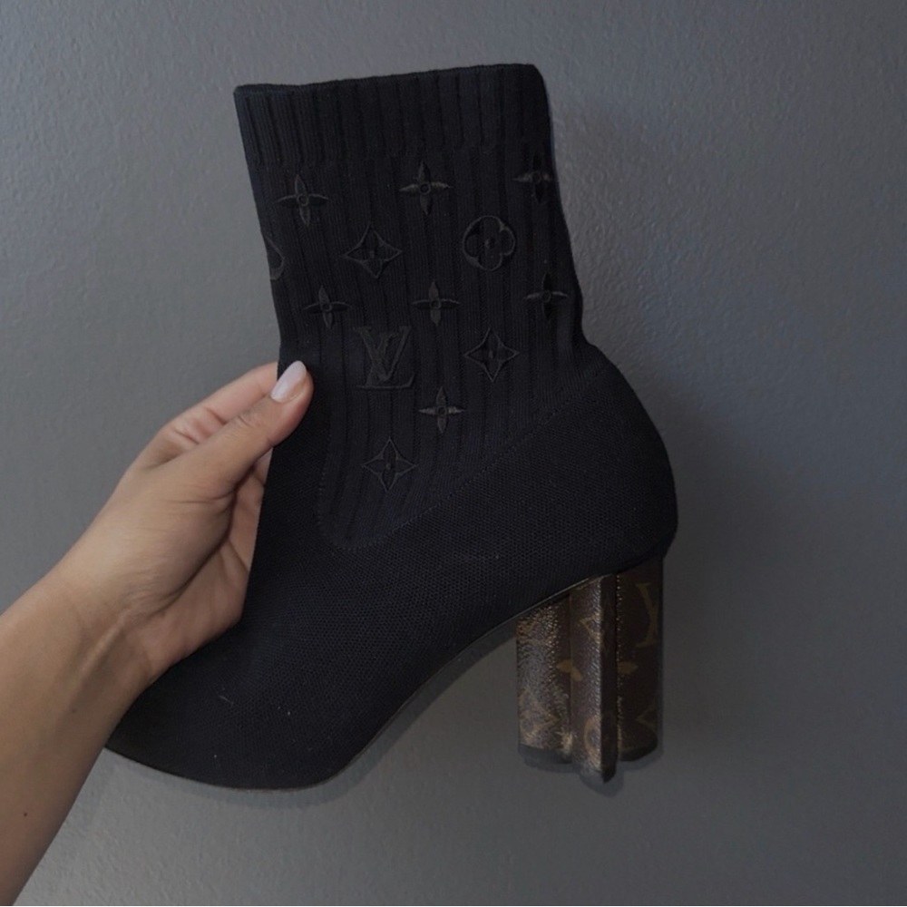 Louis Vuitton Black Heeled Boots
